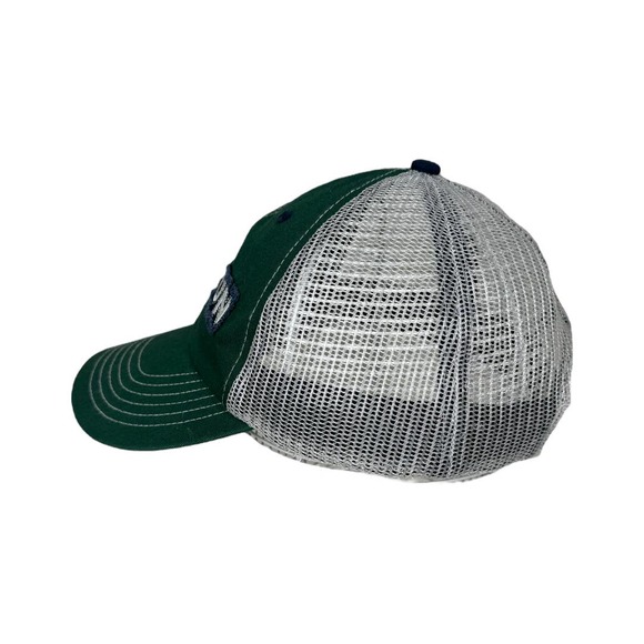 Peloton Green Navy Trucker Hat Adjustable Logo Spellout Mesh Spin Athleisure - Picture 3 of 7